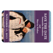 De Paarse Eenvoudige Foto sparen de Magnet van de  Magneet (Horizontaal)