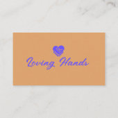 De Paarse en gele schoonmaakdienst van het houden Visitekaartje (Achterkant)