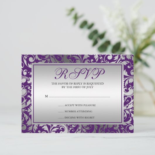 De paarse en Zilveren Kaart van de Reactie van de (Staand voorkant)