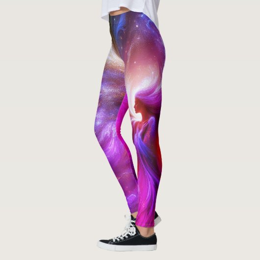 De Paarse Engel op een Paar Aangepaste Moderne Leggings (Links)