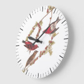 De Paarse Finch Red Birds  kunst van Audubon Grote Klok (Hoek)