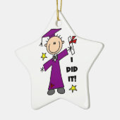 De paarse Gediplomeerde van de Jongen van het Keramisch Ornament (Links)