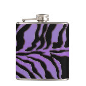 De paarse Gestreepte Gestreepte Dierlijke Fles van Heupfles (Voorkant)