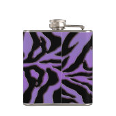 De paarse Gestreepte Gestreepte Dierlijke Fles van Heupfles (Achterkant)