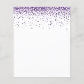 De Paarse Glitter Confetti Glam van de begroting s (Achterkant)