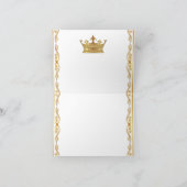 De paarse Gouden Kroon dankt u Bedankkaart (Binnen)