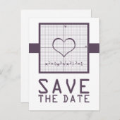 De Paarse Grafiek van de Wiskunde van het Hart spa Aankondigingskaart (Voorkant / Achterkant)