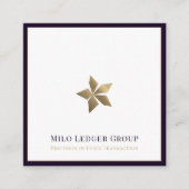 De Paarse grens van Logo Vierkante Visitekaartje (Voorkant)