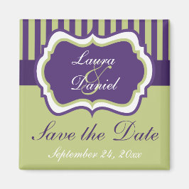 De Paarse, Groene, Witte Damask sparen de Magnet v