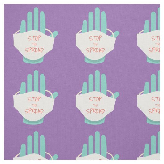 De Paarse Hands Typografie houdt het Uitgespreide  Stof (Swatch)