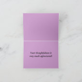 De paarse Hydrangea hortensia dankt u kaardt Bedankkaart (Binnen)