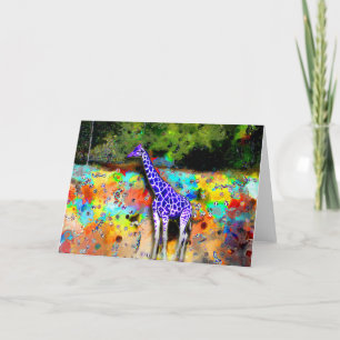 De paarse Kaart van de Giraffe