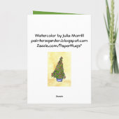 De paarse Kaart van de Kerstboom van de Iris (Achterkant)