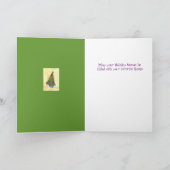 De paarse Kaart van de Kerstboom van de Iris (Binnen)