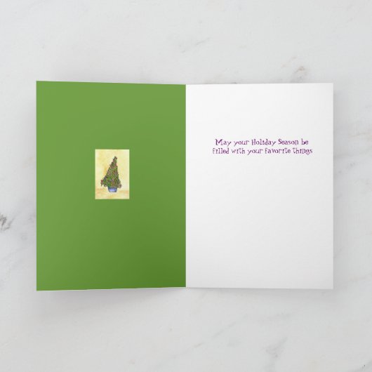 De paarse Kaart van de Kerstboom van de Iris (Binnen)