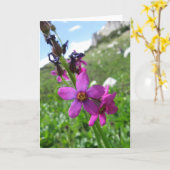 De paarse Kaart van de Nota van Wildflower van de (Gele Bloem)