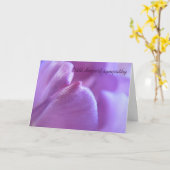 De paarse Kaart van de Sympathie van de Tulp (Gele Bloem)