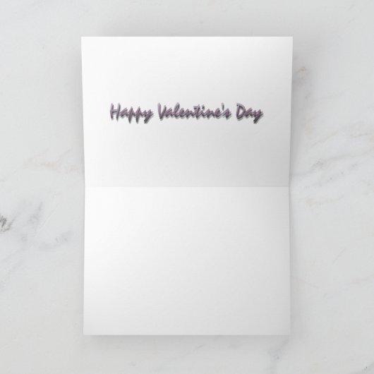 De paarse Kaart van de Valentijnsdag van (Binnen)