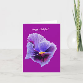 De paarse kaart van de viooltjeverjaardag