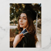 De Paarse Klasse van de Graduation Party 2025 Folie Uitnodiging (Achterkant)