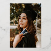 De Paarse Klasse van de Graduation Party 2025 Folie Uitnodiging (Achterkant)