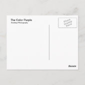 De Paarse kleur Briefkaart (Achterkant)