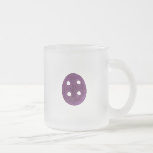 De paarse knop matglas koffiemok (Rechts)