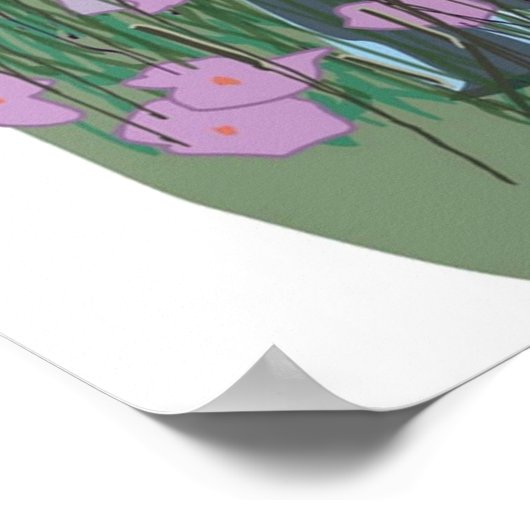 De Paarse kunstzussen van de Film van de Kleur spe Poster (Hoek)