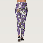 De Paarse Leggings van Panda Divas en Yoga Pant (Achterkant)