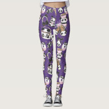 De Paarse Leggings van Panda Divas en Yoga Pant