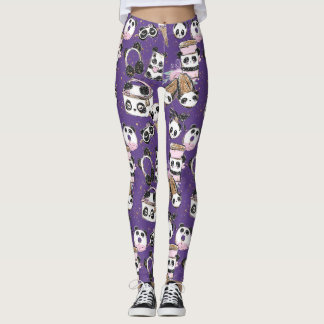De Paarse Leggings van Panda Divas en Yoga Pant