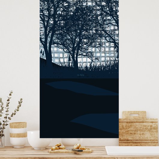 De Paarse maan Poster (Keuken)