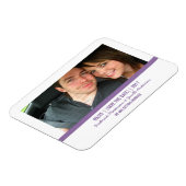 De Paarse Moderne Foto sparen de Magnet van de Dat Magneet (Linkerzijde)