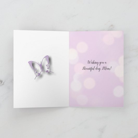 De paarse Moederdag van de Foto van de Dochter van Kaart (Binnen)