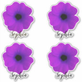 De Paarse naam van het moderne Manuscript van de V Sticker (Voorkant)