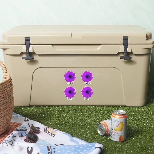 De Paarse naam van het moderne Manuscript van de V Sticker (Koeler)