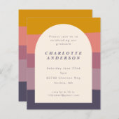 De Paarse Partij van de Graduatie van het Blok van (Voorkant / Achterkant)