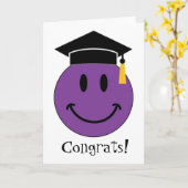 De paarse (Personaliseerbare) Afstuderen van het Kaart (Gele Bloem)