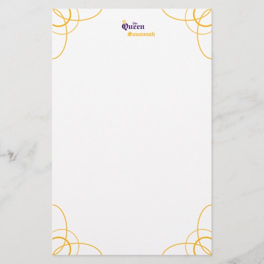 De Paarse Queen Stationery Briefpapier (Voorkant)