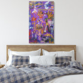 De Paarse Tekens Canvas Afdruk (Insitu (Slaapkamer))