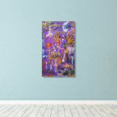 De Paarse Tekens Canvas Afdruk (Insitu (Houten vloer))