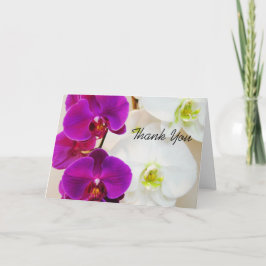 De paarse Tropische Orchidee dankt u kaardt Bedankkaart