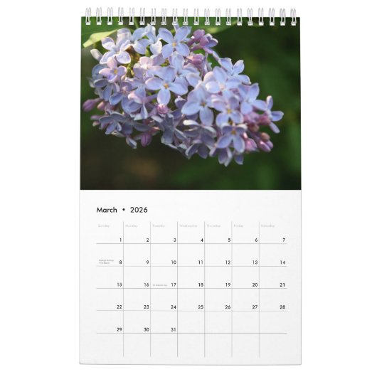 De Paarse tuin 2016 Kalender (Mar 2026)