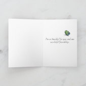 De paarse Tulpen Pansies danken u Vriendschap Bedankkaart (Binnen)