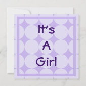 De paarse Uitnodiging van het Baby shower (Achterkant)
