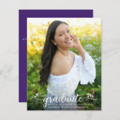 De Paarse Uitnodiging van het Manuscript van de Fo (Voorkant / Achterkant)