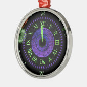 De Paarse versiering van de Eve Iris-klok in het n Metalen Ornament (Links)