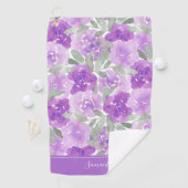 De Paarse Waterverf van Lavender Floral Golfhanddoek (Insitu)