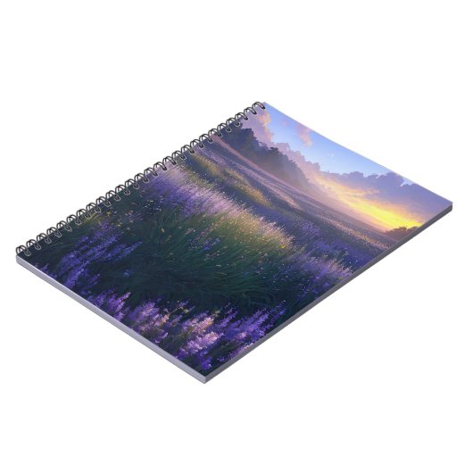 De Paarse weide bij zonsondergang Notitieboek (Linkerzijde)