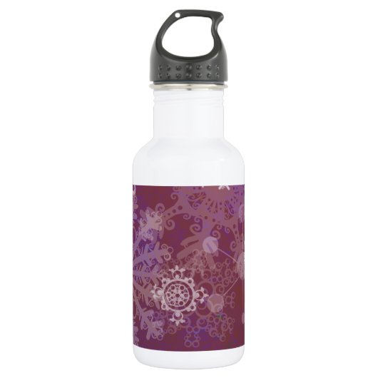 De paarse Winter Waterfles (Voorkant)